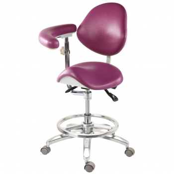 Dental Hygiene Saddle Chair Saddle Stool QY-MA-L With Adjustable Armrest + Foot ...