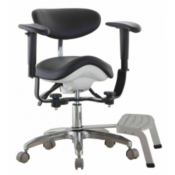 Qiyuan SDS-PB1 Dental Microscope Dynamic Chair Saddle Stool with Foot Base + Armrest + Back