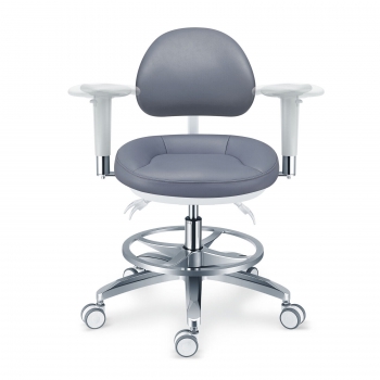 TYTC PLST-082-085 Microscope Dental Operator Chair Ergonomic Dental stool with Amrests + Back + Foot Ring