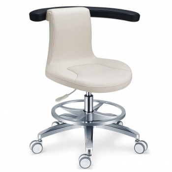 TYTC PLST-061 Dental Hygienist Stool Nurse Chair With Armrest + Foot Ring