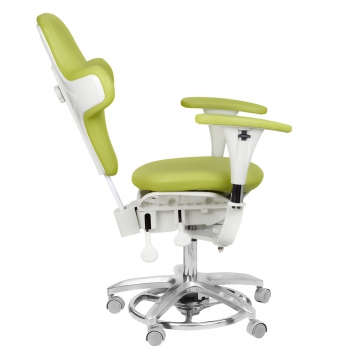 QIYUAN QY-MDS-E3 Dental Microscope Operator Stool Ergonomic Dentist Stool PU Leather Dynamic Seat