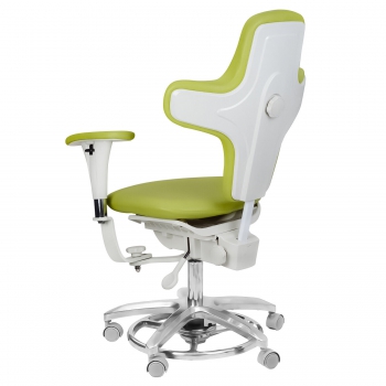 QIYUAN QY-MDS-E3 Dental Microscope Operator Stool Ergonomic Dentist Stool PU Leather Dynamic Seat