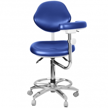 QIYUAN QY-600M-B2 Mobile Dental Assistant Stool Dental Operator Chair 360° Rotation Armrest