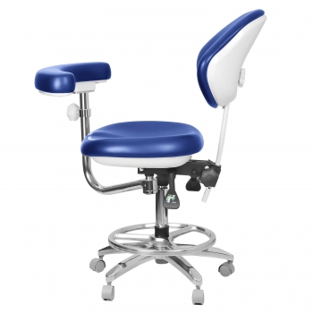 QIYUAN QY-600M-B2 Mobile Dental Assistant Stool Dental Operator Chair 360° Rotation Armrest