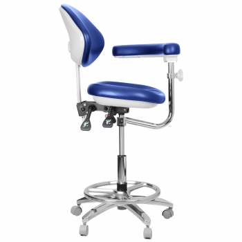 QIYUAN QY-600M-B2 Mobile Dental Assistant Stool Dental Operator Chair 360° Rotation Armrest