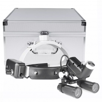 YUYO DY-Kit 4.0X/5.0X/6.0X/8.0X-R Dental Binocular Loupe + 5W LED Headband Headlight