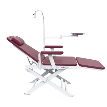 Dental Portable Folding Chair / Mobile Dental Chair with LED Light Lamp & Dental Tray