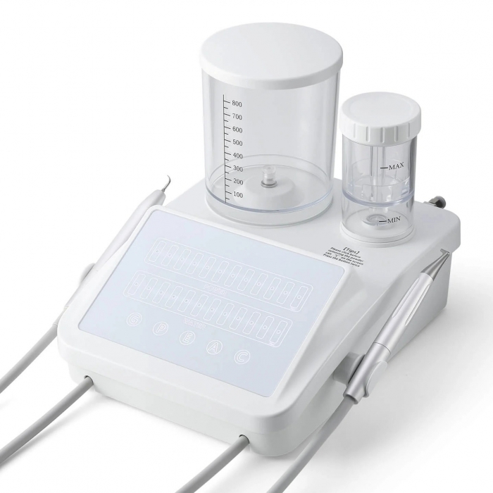 Dental PerioJet Pro Ultrasonic Scaler Air Polisher 2 in 1 Sandblasting Periodontal Therapy System, G+P+E+A+C Mode
