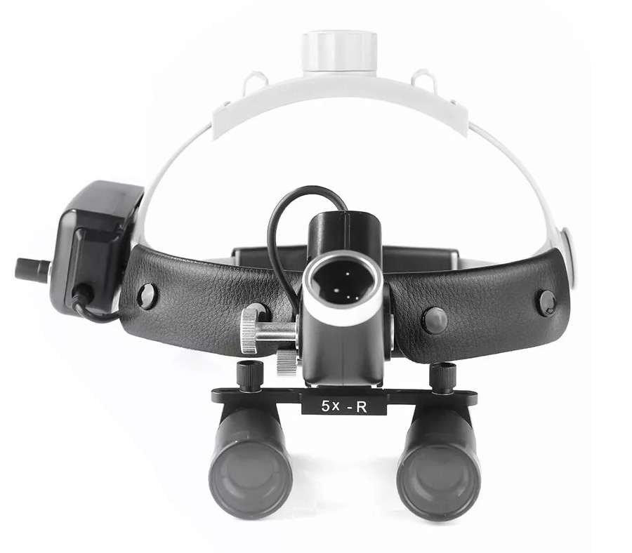 YUYO DY-006-Kit 4.0X/5.0X/6.0X/8.0X-R Dental Binocular Loupe + 5W LED Headband Headlight