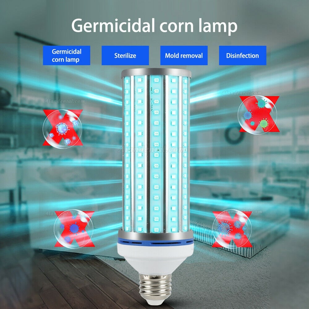 60W UV Germicidal Lamp LED UVC Bulb E27/E26 Home Ozone Disinfection Light Corn UVC Lamp