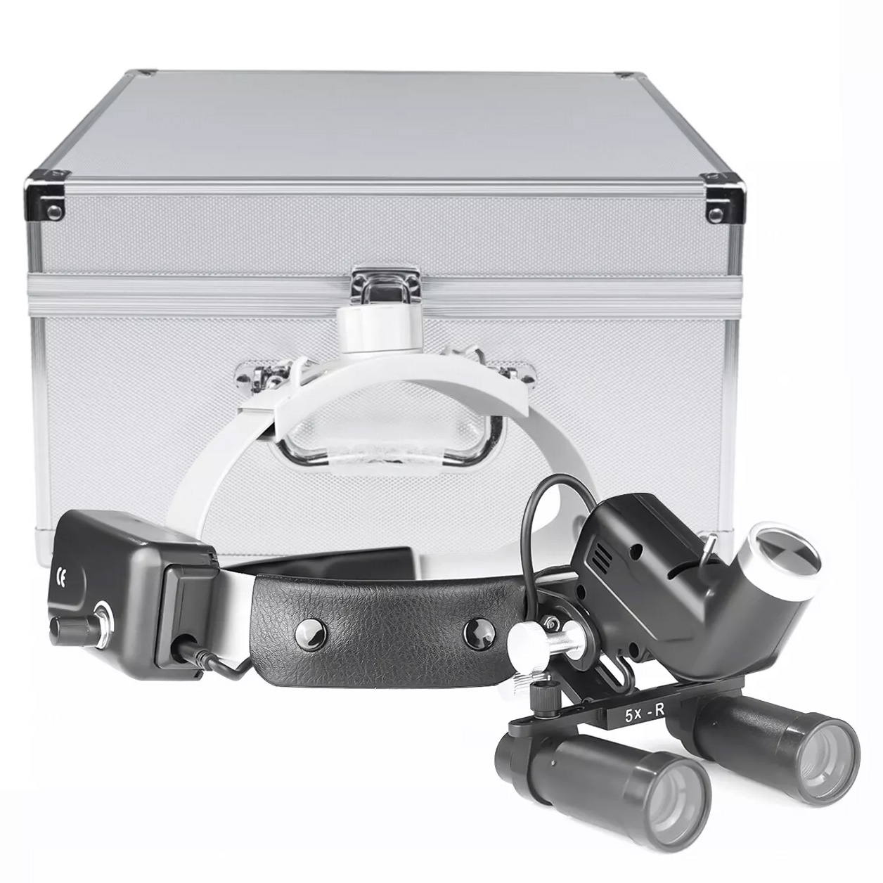 YUYO DY-006-Kit 5.0X-R Dental Binocular Loupe + 5W LED Headband Headlight